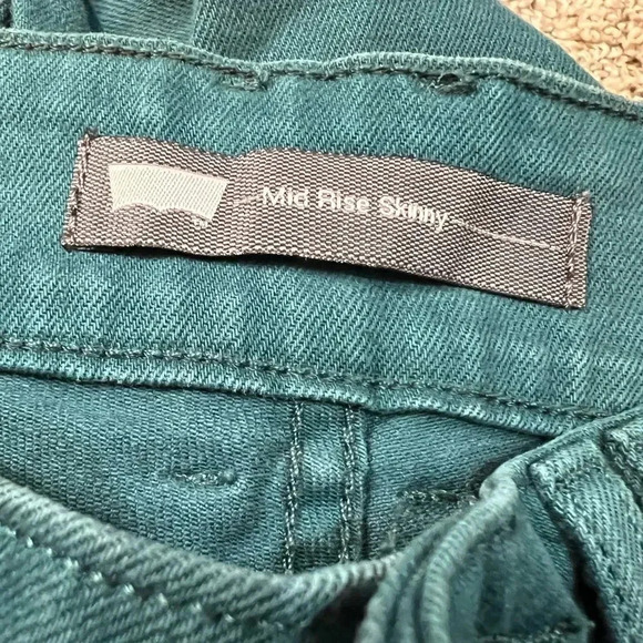 Levi’s jeans MID RISE SKINNY BLUE-GREEN VINTAGE SIZE 6 - Picture 10 of 10